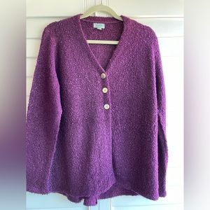 Purple and pink mixed cardigan